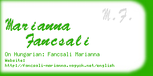 marianna fancsali business card